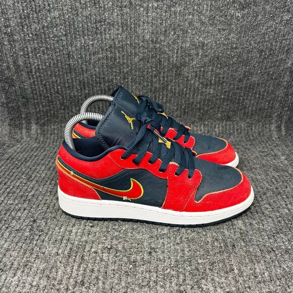 Nike Air Jordan 1 Low SE Olympic Red Navy Gold Shoes Womens 6.5 (5Y) FQ7380-400 - Picture 1 of 8